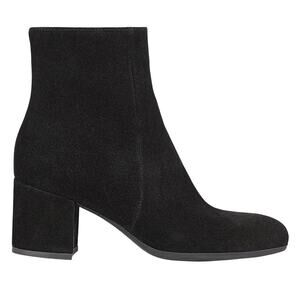 La Canadienne NWOB Joanie Black Side Zip Heeled Ankle Bootie Size 8M Suede